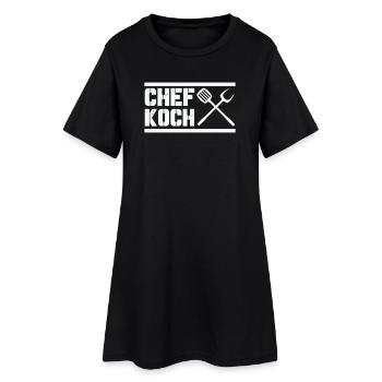 chef_koch - Robe T-shirt Femme - noir - Devant