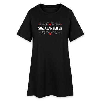 Sozialarbeiter Beruf - Frauen T-Shirt-Kleid - Schwarz - Vorne