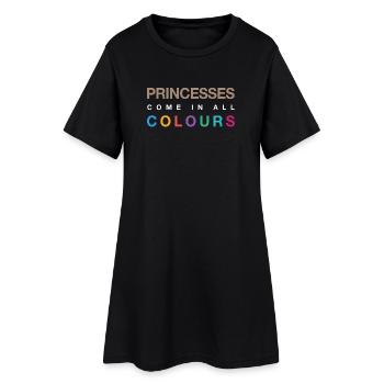 Les princesses existent en toutes les couleurs - Robe T-shirt Femme - noir - Devant