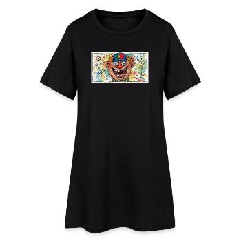 Magie du football clown portugais - Robe T-shirt Femme - noir - Devant