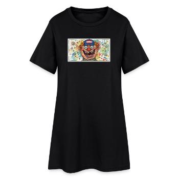 Explosion colorée du football Fan, clowns en Autriche - Robe T-shirt Femme - noir - Devant