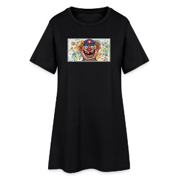 Supporter suisse - Clown avec le chaos footballistique - Robe T-shirt Femme - noir - Devant