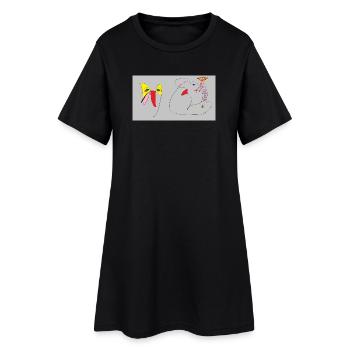 Un premier rendez-vous gênant - Robe T-shirt Femme - noir - Devant