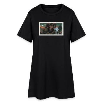 beast with a frozen heart - Women’s T-Shirt Dress - black - Front