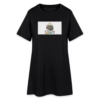 Ich denke also spinn ich Gehirnwerk - Frauen T-Shirt-Kleid - Schwarz - Vorne