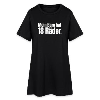 Mein Büro hat 18 Räder - LKW Fahrer, Fernfahrer - Frauen T-Shirt-Kleid - Schwarz - Vorne