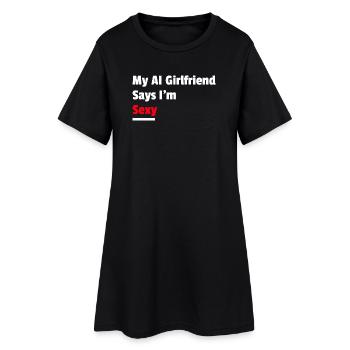 Ma copine IA dit que je suis sexy - Robe T-shirt Femme - noir - Devant