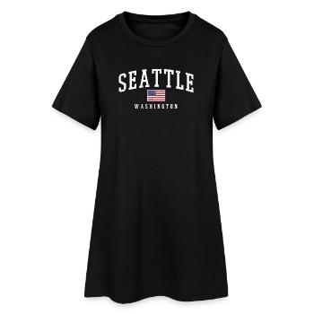 Seattle Washington - Women’s T-Shirt Dress - black - Front