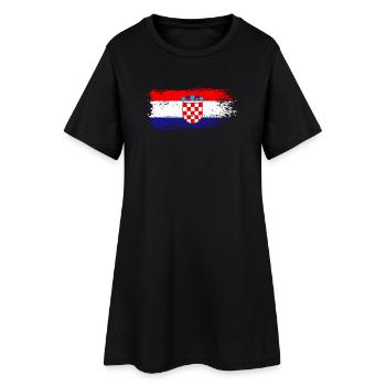 Drapeau de la Croatie - Robe T-shirt Femme - noir - Devant