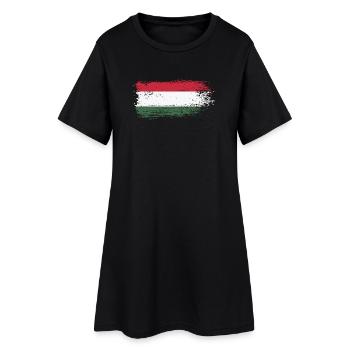 Drapeau Pinceau Hongrois - Robe T-shirt Femme - noir - Devant