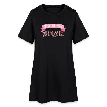 Salsa ist mein Glitzer! Tänzerin tanzen Geschenk - Frauen T-Shirt-Kleid - Schwarz - Vorne