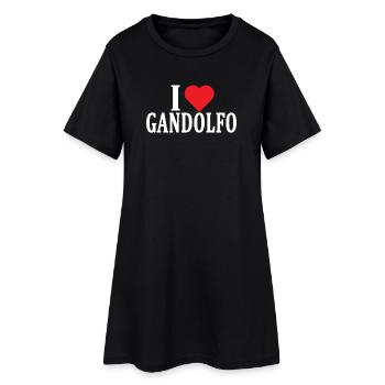 T-Shirt Ich liebe Gandolfo T-Shirt Geschenkidee - Frauen T-Shirt-Kleid - Schwarz - Vorne