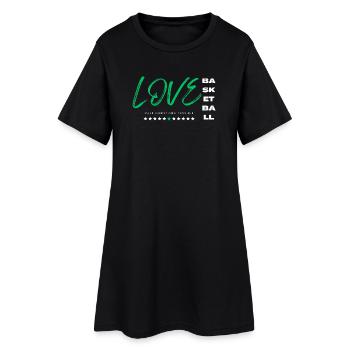 Ich liebe Basketball Grün - Frauen T-Shirt-Kleid - Schwarz - Vorne