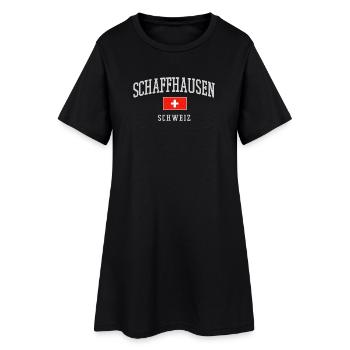 Schaffhouse Suisse Emblème - Robe T-shirt Femme - noir - Devant