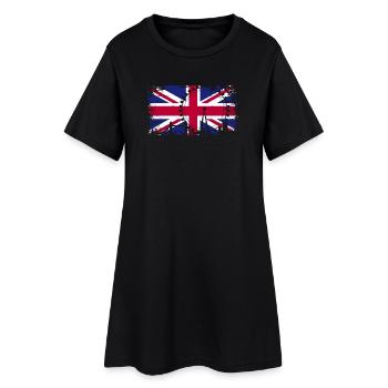 London Skyline Clock on Union Jack - Women’s T-Shirt Dress - black - Front