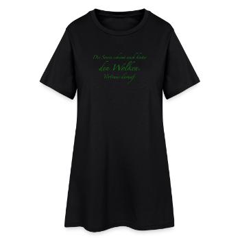 Sunlight Behind Clouds Saying - Women’s T-Shirt Dress - black - Front