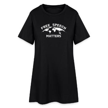 Free Speech Matters Globe - Women’s T-Shirt Dress - black - Front