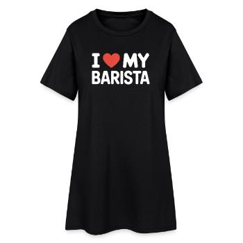 J’adore mon barista amateur de café Fan de barista - Robe T-shirt Femme - noir - Devant