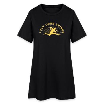 Athlètes d’athlétisme Je survole des objets - Robe T-shirt Femme - noir - Devant