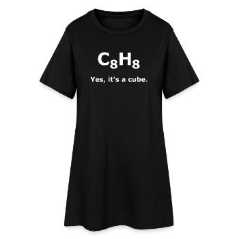 C8H8 Cuban Molecule Chemistry – Yes It's a Cube - Robe T-shirt Femme - noir - Devant