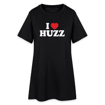 I Love le logo HUZZ I Heart Huzz Argot tendance - Robe T-shirt Femme - noir - Devant
