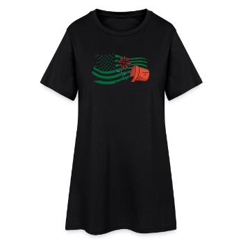 American Gardener Pflanzenliebhaber Pflanzen - Frauen T-Shirt-Kleid - Schwarz - Vorne