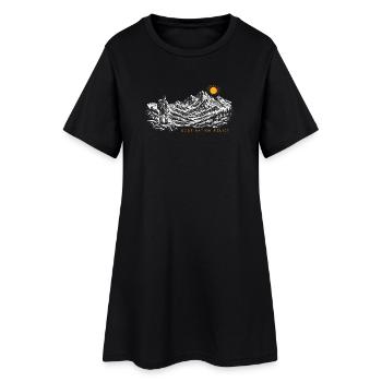 Hiker Sunrise Destination Relief Light - Women’s T-Shirt Dress - black - Front