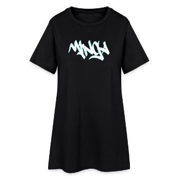 Lettrage Graffiti Mibga Neon - Robe T-shirt Femme - noir - Devant