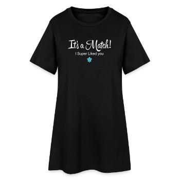 C’est un match ! Je t’aimais super bien - Robe T-shirt Femme - noir - Devant