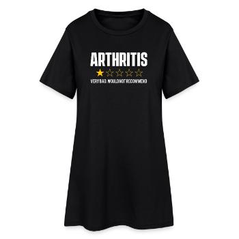Arthrite, très mauvais guerrier rhumatoïde, - Robe T-shirt Femme - noir - Devant