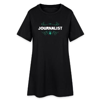 Motif d’ornement journaliste - Robe T-shirt Femme - noir - Devant