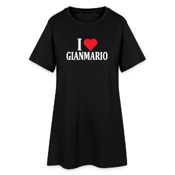 T-Shirt Ich liebe Gianmario T-Shirt Geschenkidee - Frauen T-Shirt-Kleid - Schwarz - Vorne