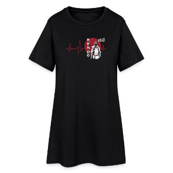 Kendo Japanische Schwertkunst - Frauen T-Shirt-Kleid - Schwarz - Vorne