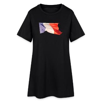 Tricolore français - Robe T-shirt Femme - noir - Devant