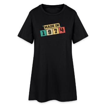 1974 anniversaire 1974 né en 1974 anniversaire - Robe T-shirt Femme - noir - Devant