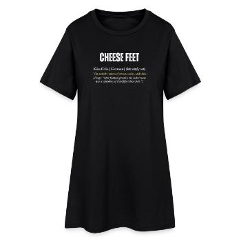 Définition de « Cheese Feet » avec - Robe T-shirt Femme - noir - Devant