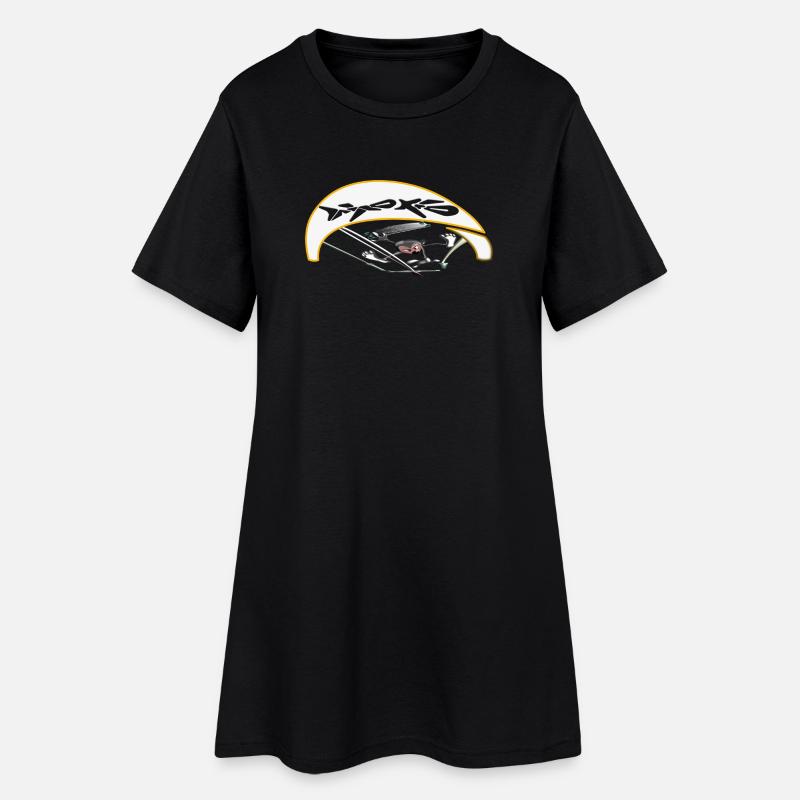 Active kiter with dynamic trajectory - Women’s T-Shirt Dress - black