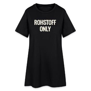 Rohstoff Only Schriftzug - Frauen T-Shirt-Kleid - Schwarz - Vorne