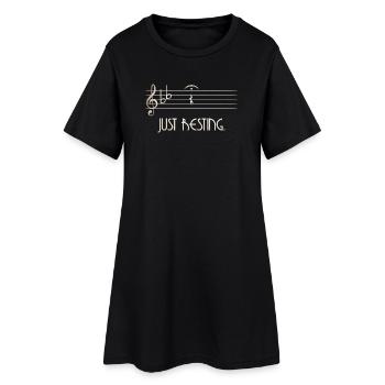Just Resting Music Silhouette - Women’s T-Shirt Dress - black - Front