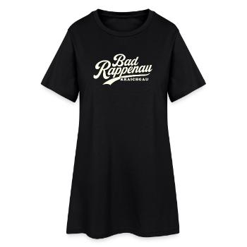 Bad Rappenau Schriftzug Vintage Style - Frauen T-Shirt-Kleid - Schwarz - Vorne