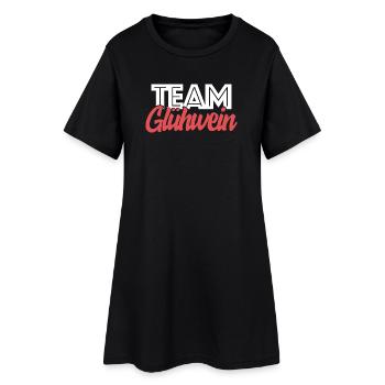 Team Glühwein Weihnachtsmarkt Weihnachten Spruch - Frauen T-Shirt-Kleid - Schwarz - Vorne