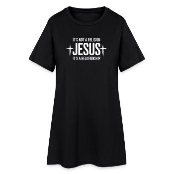 Ce n’est pas une religion, c’est une relation - Robe T-shirt Femme - noir - Devant
