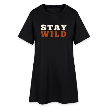 Stay Wild - Robe T-shirt Femme - noir - Devant