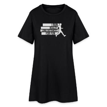 Je cours de très longues distances pour un marathon amusant - Robe T-shirt Femme - noir - Devant