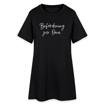 beförderung zur Oma (weiß) - Frauen T-Shirt-Kleid - Schwarz - Vorne