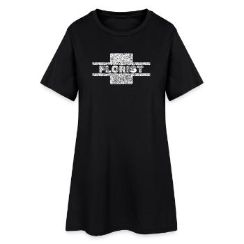 Cadeau pour fleuriste - Robe T-shirt Femme - noir - Devant
