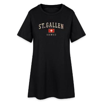 St. Gallen Switzerland Vintage Logo - Women’s T-Shirt Dress - black - Front