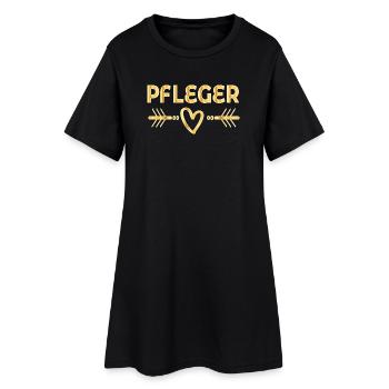 Infirmières cardiopathiques Professions infirmières - Robe T-shirt Femme - noir - Devant