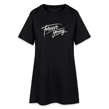 Éternellement jeune - Robe T-shirt Femme - noir - Devant