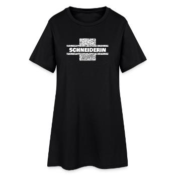 Geschenk für Schneiderin - Frauen T-Shirt-Kleid - Schwarz - Vorne